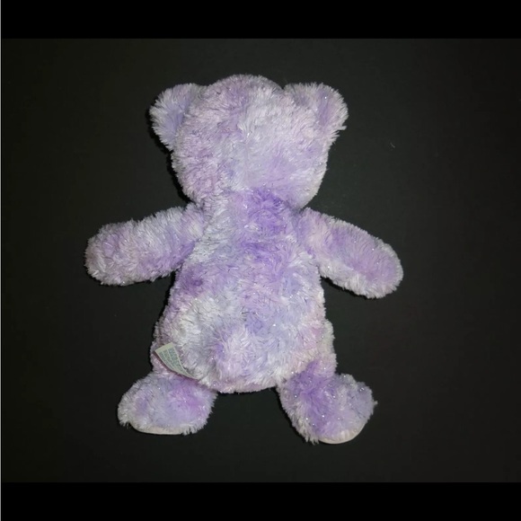 Retired Build-A-Bear Workshop Plush Gem of Friend Amethyst purple sparkle Teddy - Picture 3 of 3